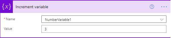 Increment variable