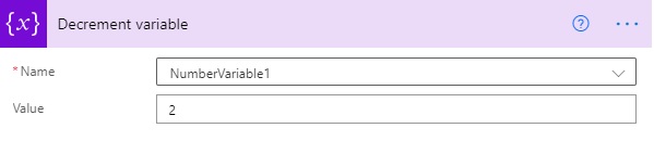 Decrement variable